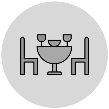 Restoran masası. Basit tasarım