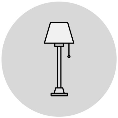 Lamba ikonu. Web için masa tablosu vektör simgelerinin basit çizimi