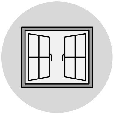 Web ve mobil uygulama tasarımınız için beyaz arkaplanda izole edilmiş pencere simgesi vektörü