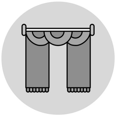 perde simge vektör çizim