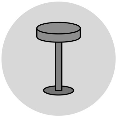 Sandalye ikonu. Web tasarımı vektör illüstrasyonu