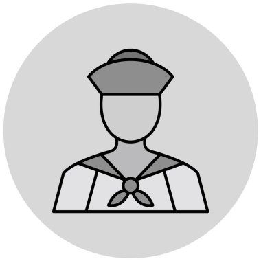 Denizci simge vektör çizim