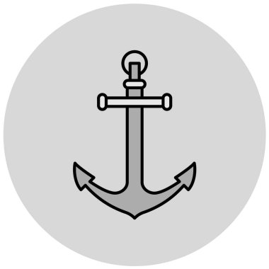 çapa simgesi. Web için gemi vektör simgelerinin basit illüstrasyonu