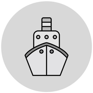 Gemi. Web simgesi basit illüstrasyon