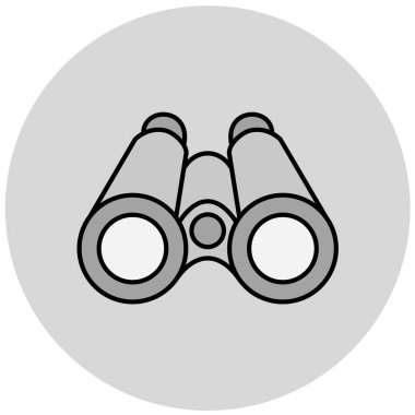 dürbün simgesi. Düz dizayn. vektör illüstrasyonu.