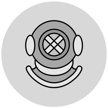 Kask vektörü ince çizgi simgesi