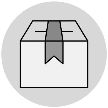 kutu simgesi, vektör illüstrasyonu