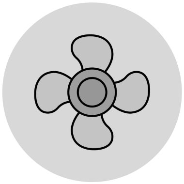 Fan simge, basit vektör çizim 