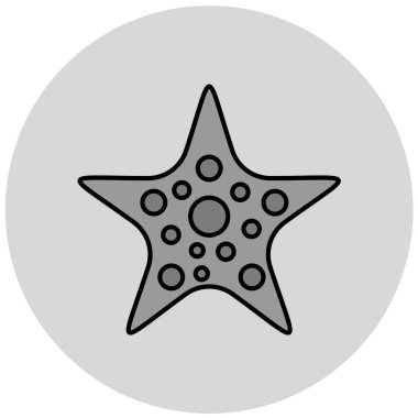 deniz yıldızı ikonu vektör çizimi