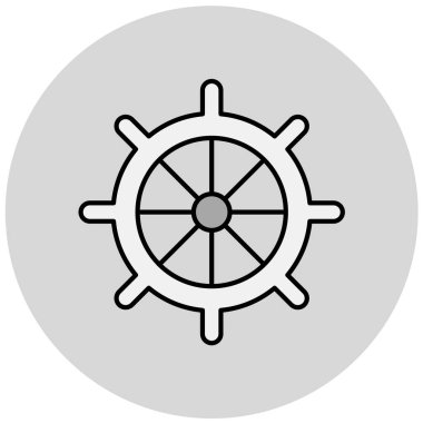 Geminin direksiyonu. Web simgesi basit illüstrasyon