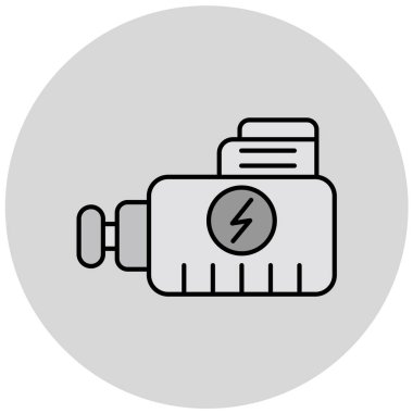 Moda Biçimli Batarya Simgesi İzole Arkaplan