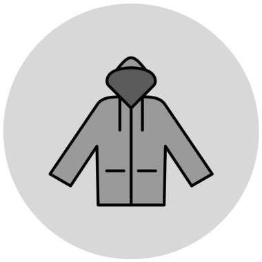 Ağ ve mobil uygulama tasarımınız için beyaz arkaplanda izole edilmiş ceket simgesi vektörü, şapka logosu konsepti