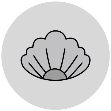 deniz kabuğu simge vektör çizim