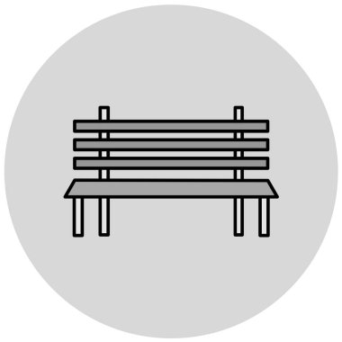 Yedek kulübesi Web simgesi basit illüstrasyon