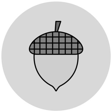 Tek bir fındık simgesinin vektör çizimi