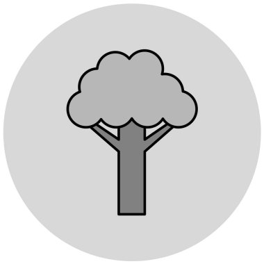 Ağaç. Web simgesi basit illüstrasyon