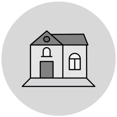 Modern yapı cephesinin vektör çizimi