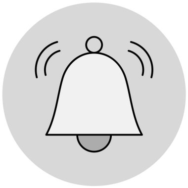 Basit çan simgesinin vektör illüstrasyonu