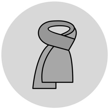 eşarp, web simgesi basit illüstrasyon