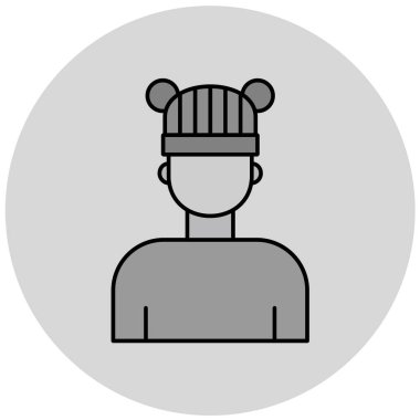 Bir insan simgesinin vektör illüstrasyonu