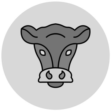 İnek. Web simgesi basit illüstrasyon