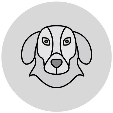 Köpek. Web simgesi basit illüstrasyon