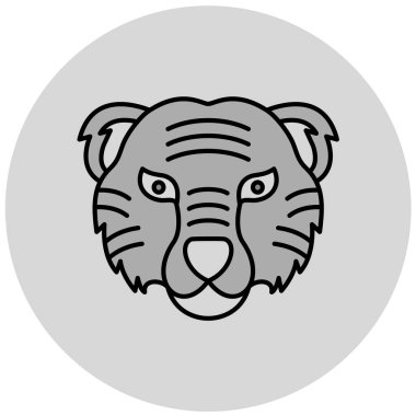 Bir aslan başının vektör illüstrasyonu