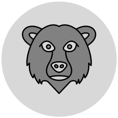 Ayı. Web simgesi basit illüstrasyon