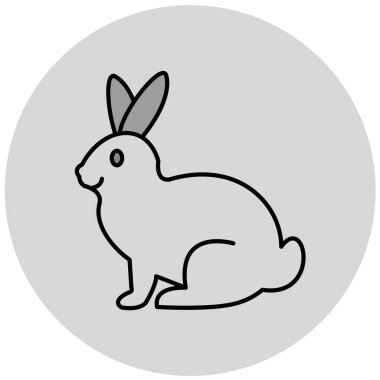 Tavşan simgesi vektör illüstrasyonu