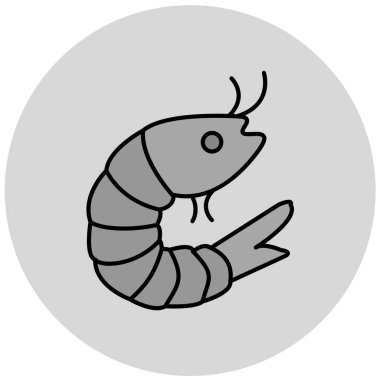 karides simgesi vektör çizimi