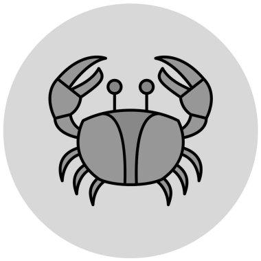 Yengeç simgesi, vektör çizimi