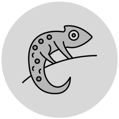 Bukalemun. Web simgesi basit illüstrasyon