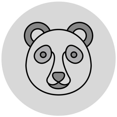 panda. Web simgesi basit illüstrasyon