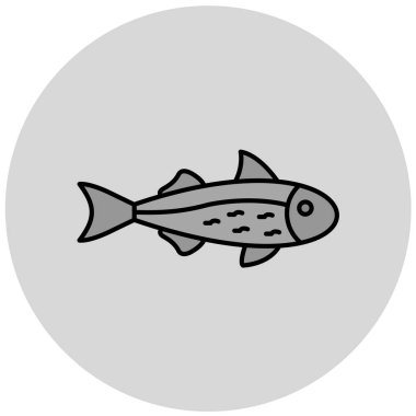 balık simgesi vektör illüstrasyonu