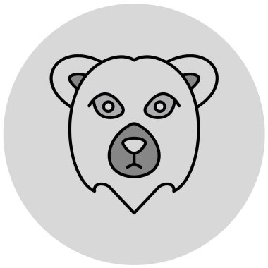 panda. Web simgesi basit illüstrasyon