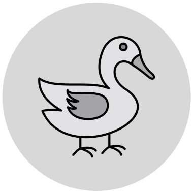 ördek vektör simgesi modern basit tasarım