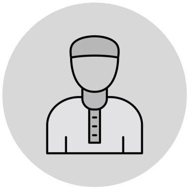 Bir insan simgesinin vektör illüstrasyonu