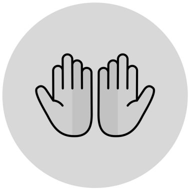 el simgesi vektörü, düz tasarım en iyi trend katı çizim