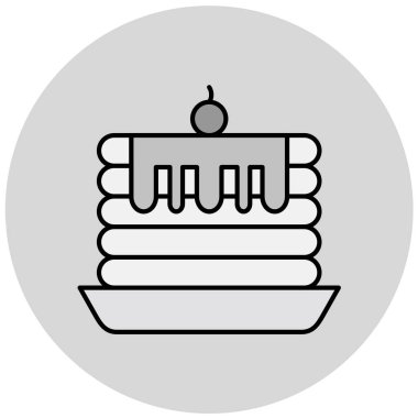 kek ikonu vektör illüstrasyonu