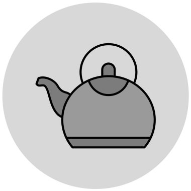 Kettle simge vektör illüstrasyonu