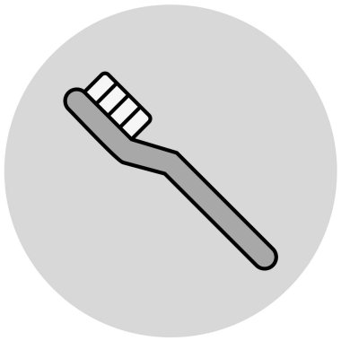 Diş fırçası ikonu. Diş macunu vektörünün basit bir çizimi. düzenlenebilir vuruş çizgisi.