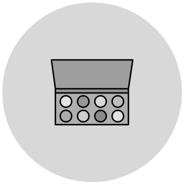 Makyaj ikonu. İnternet için güzellik salonu vektör simgelerinin basit çizimi