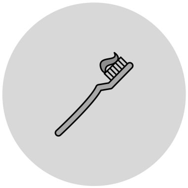 diş fırçası simgesi modayla izole edilmiş arkaplan