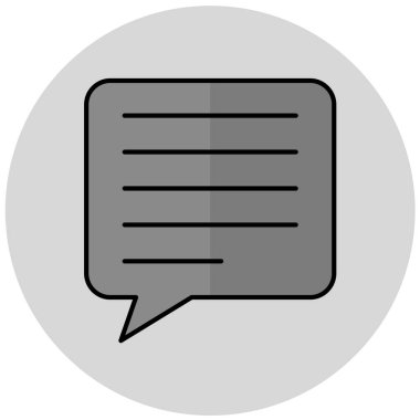 Konuş. Web simgesi basit illüstrasyon