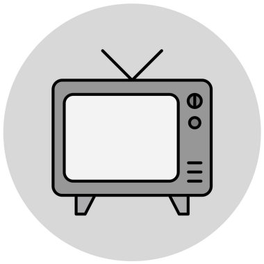 Televizyon ikonu. vektör illüstrasyonu