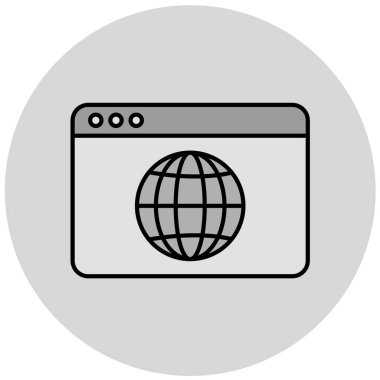 tarayıcı pencere simgesi, vektör illüstrasyonu