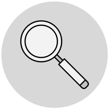 Büyüteç simgesi. Web için basit arama vektör simgeleri çizimi