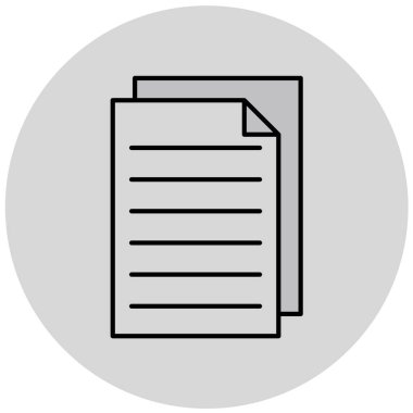 Belge. Web simgesi basit illüstrasyon