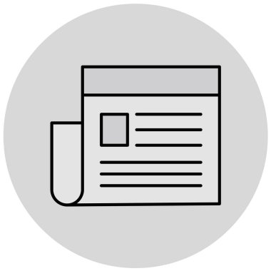 gazete simgesi vektör illüstrasyonu