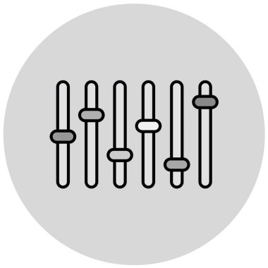 ses eşitleyici simgesi, vektör illüstrasyonu